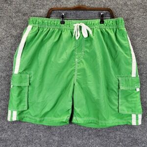 Kanu Surf Shorts Mens 3XL Green Swim Trunks Sport Active Beach